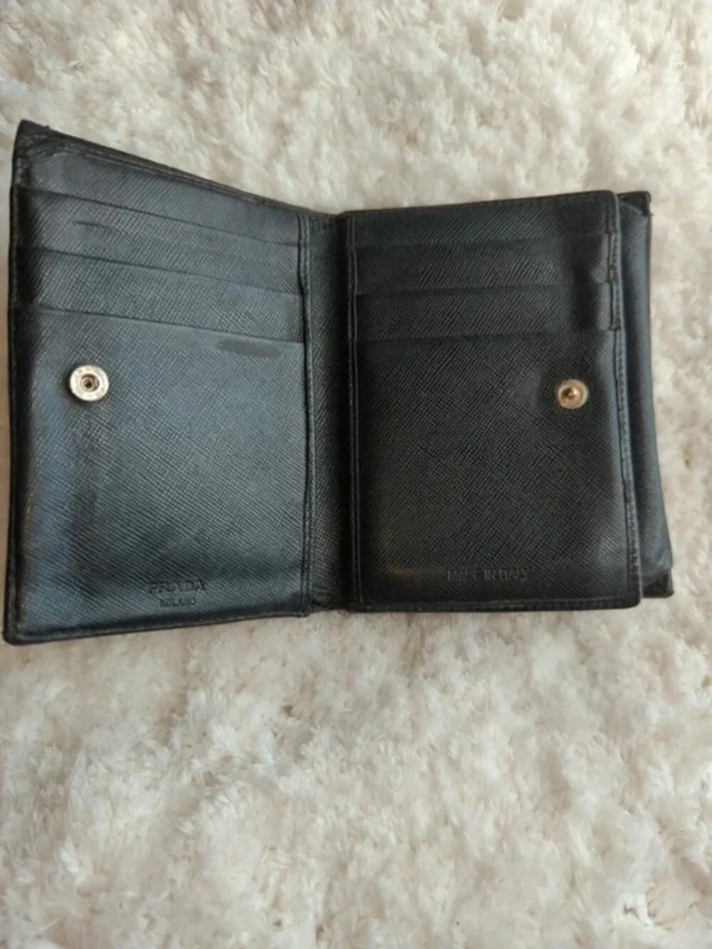 Prada authentic mens or womens nylon and leather wallet